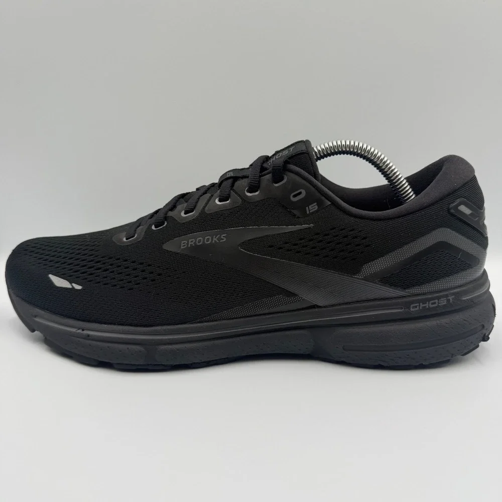 Brooks Ghost 15 Running Shoes Black Women's Size 12 Athletic Sneakers Men's 10.5